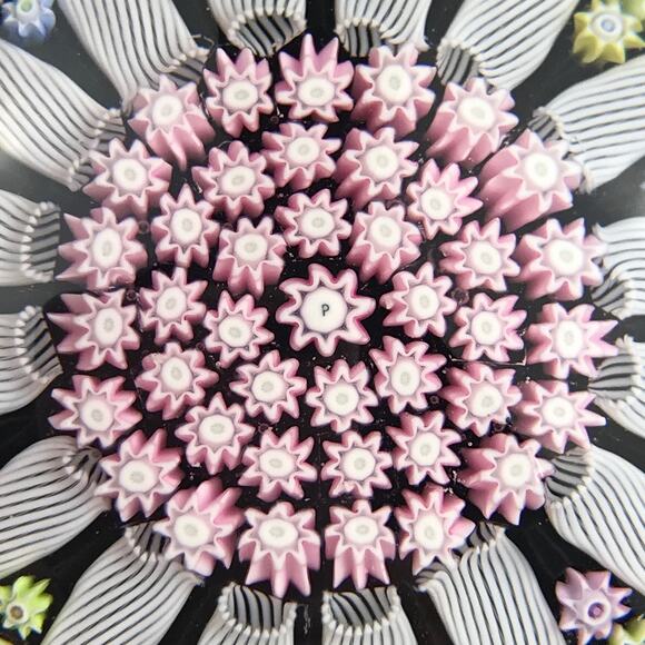 Perthshire PP94 Millefiori Latticinio Rods Circa 2000-2002 Domed LE Paperweight - Picture 6 of 12